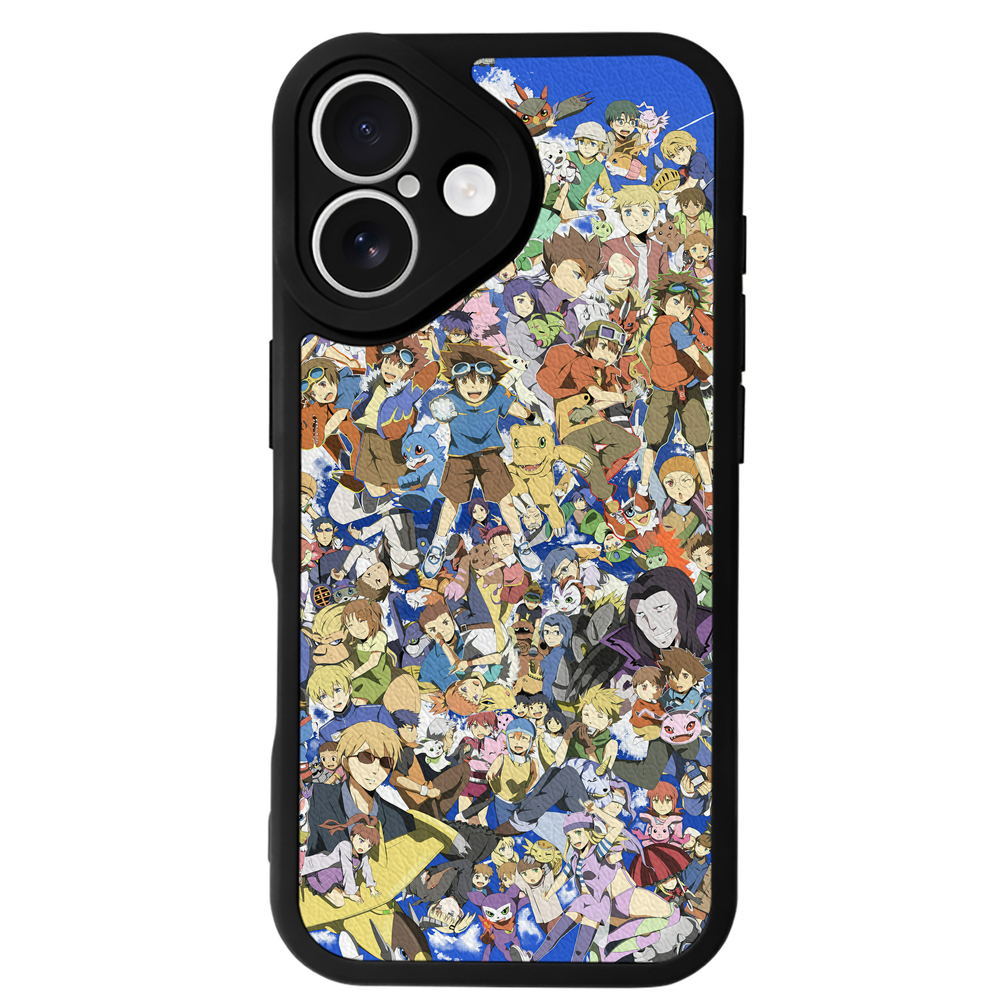 （画像用） Digimon デジタルモンスター/デジモン 【iPhone 16シリーズ対応】シリコンスマホケース（レザー調） 材質：シリコン